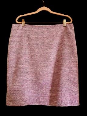 CeCe Rose Pink Tweed Pencil Skirt